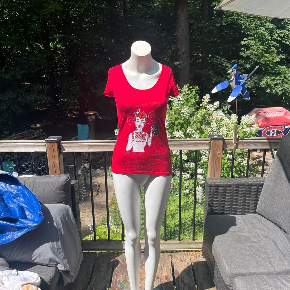 Ella Vibrant Red Artistic Tee